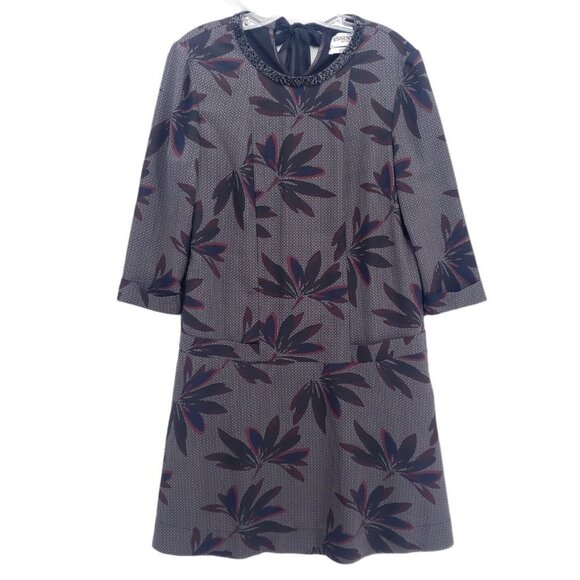 Essentiel Antwerp Gray Floral Dress Beaded - Picture 1 of 9